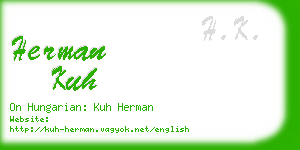 herman kuh business card